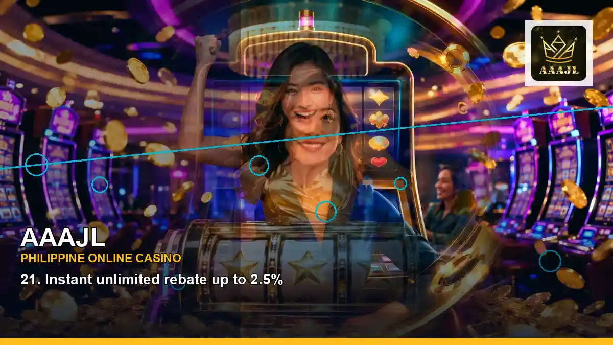 AAAJL Philippines casino guide with right close-up mobile casino first deposit rewards and an adult Filipina casino host
