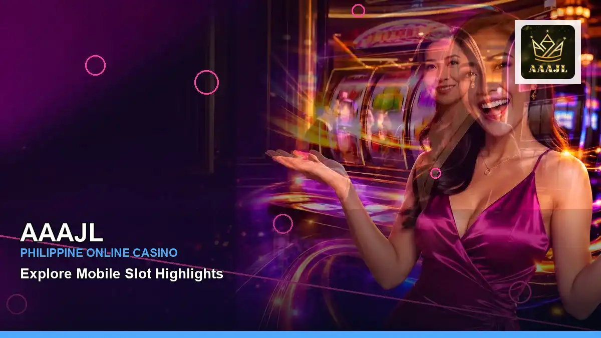 AAAJL neon jackpot slot games featuring an adult Filipina casino host with a right-framed composition — view 2