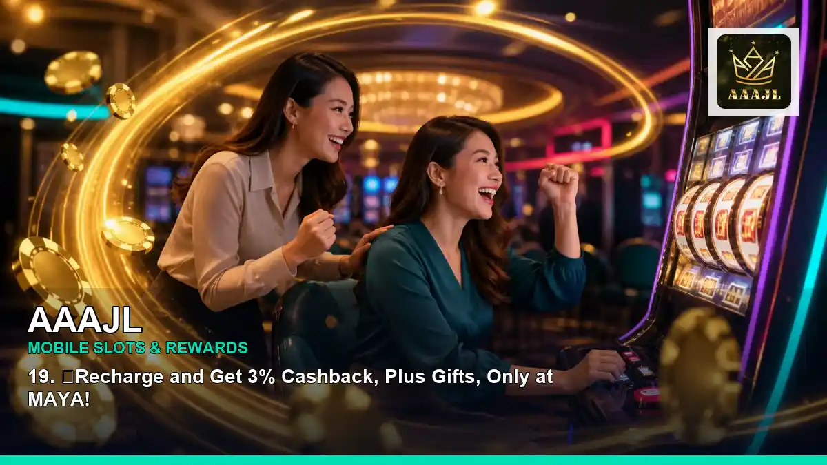 AAAJL casino cashback rewards featuring an adult Filipina casino host with a dynamic composition